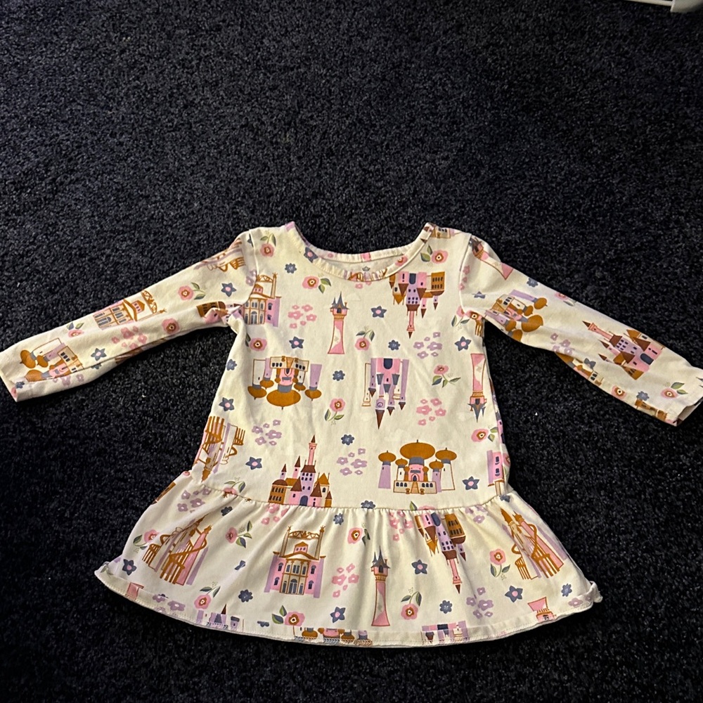Disney Cream and Pink Kids Casual Dress